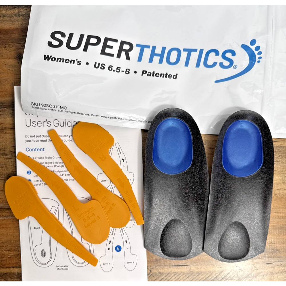 Superthotics Insoles Women’s Size 6.5-8 Arch Support Customizable Orthopedic